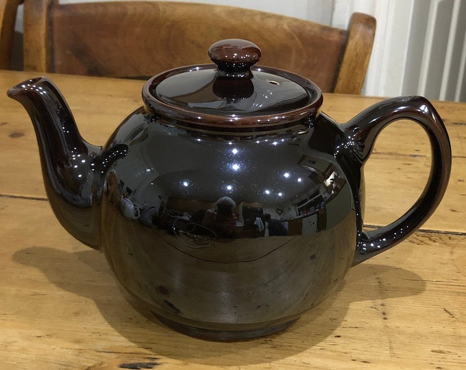 Vintage Sadler Lustre Brown Betty Teapot Etsy