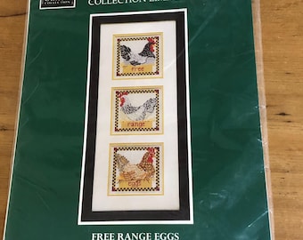 The Craft Collection, Free Range Eggs Counted Cross Stitch Kit