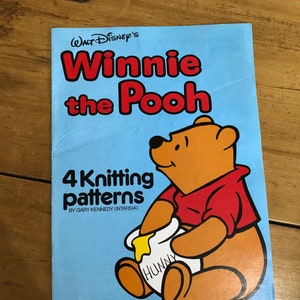 Winnie the Pooh 4 Ply Knitting Pattern for a Child's or Adult's Sweater