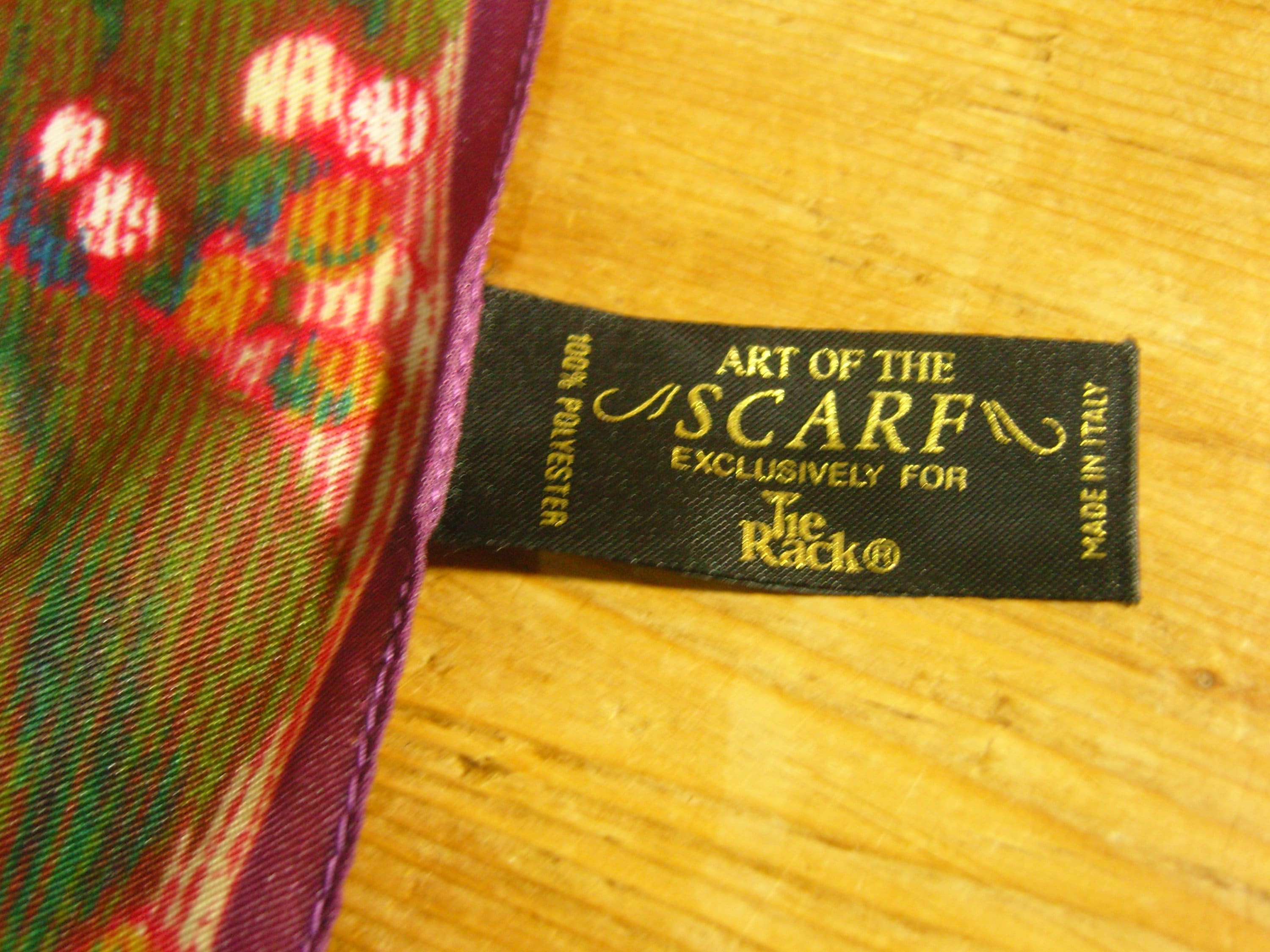 Vintage Tie Rack Floral Art of the Scarf Scarf Etsy UK