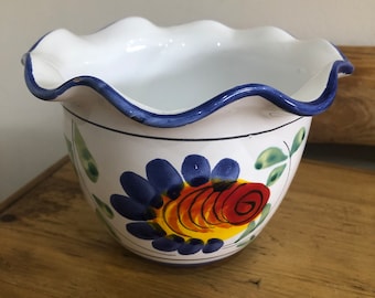 Maceta floral de cerámica italiana