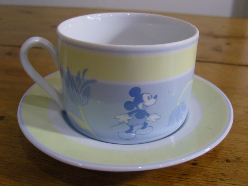 Disney Mickey Mouse Cup and Saucer Etsy