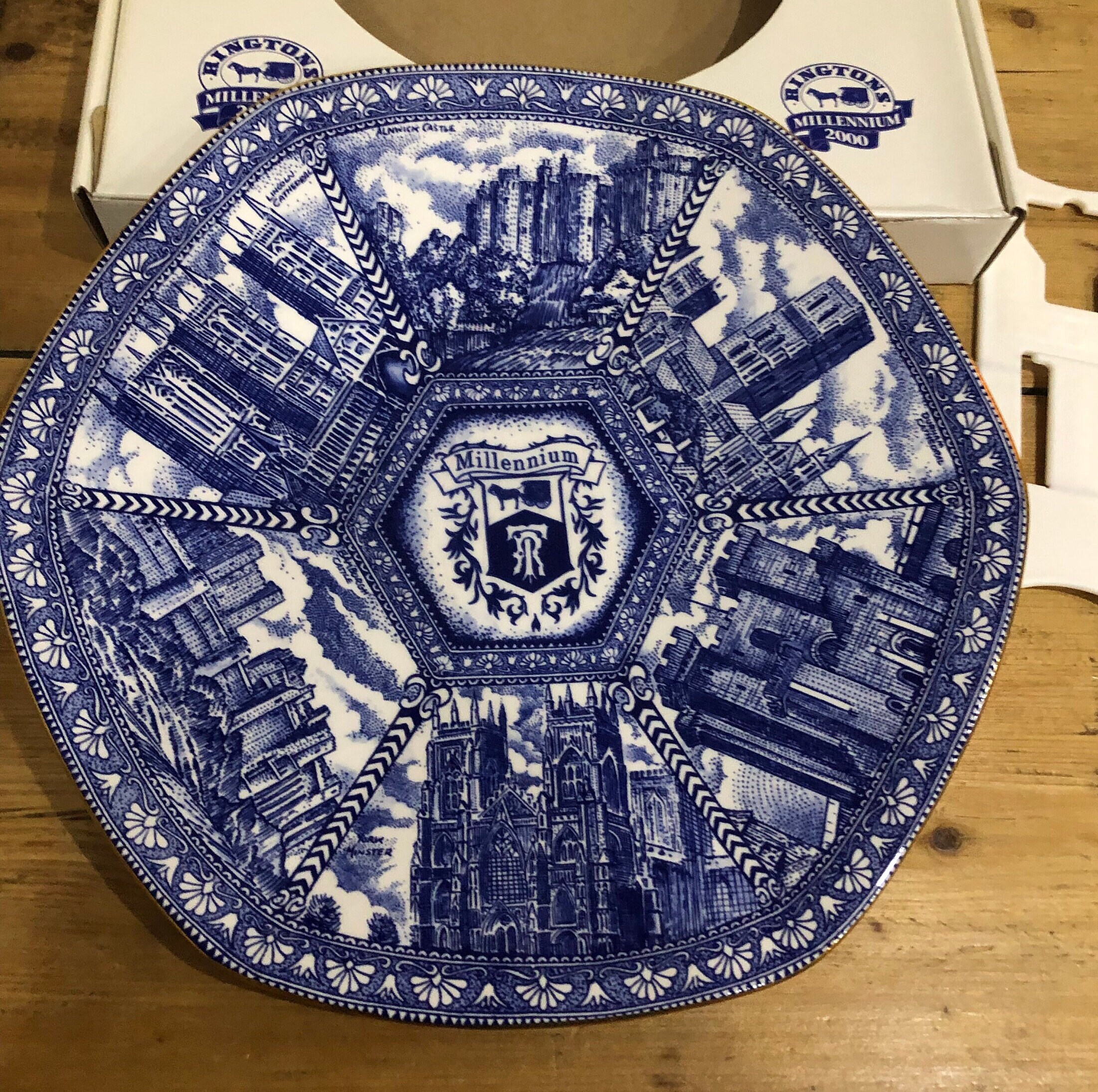Ringtons Millennium Celebration Blue and White Year 2000