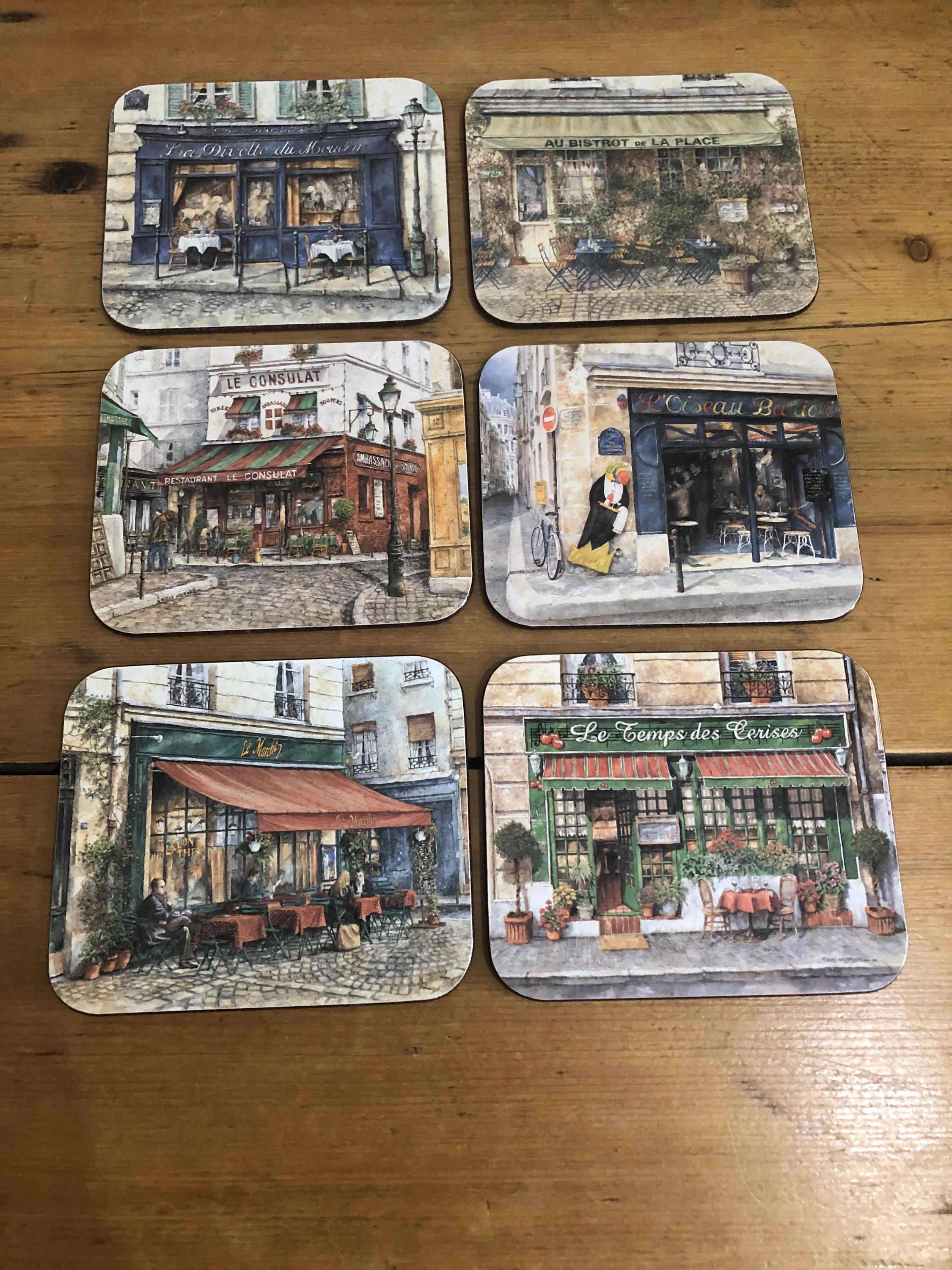 Boxed Set of Six Jason, Alex Krajewski French Cafes, Coasters