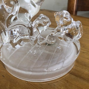 Royal Crystal Rock Glass Cat and Kittens Ornament - Etsy UK
