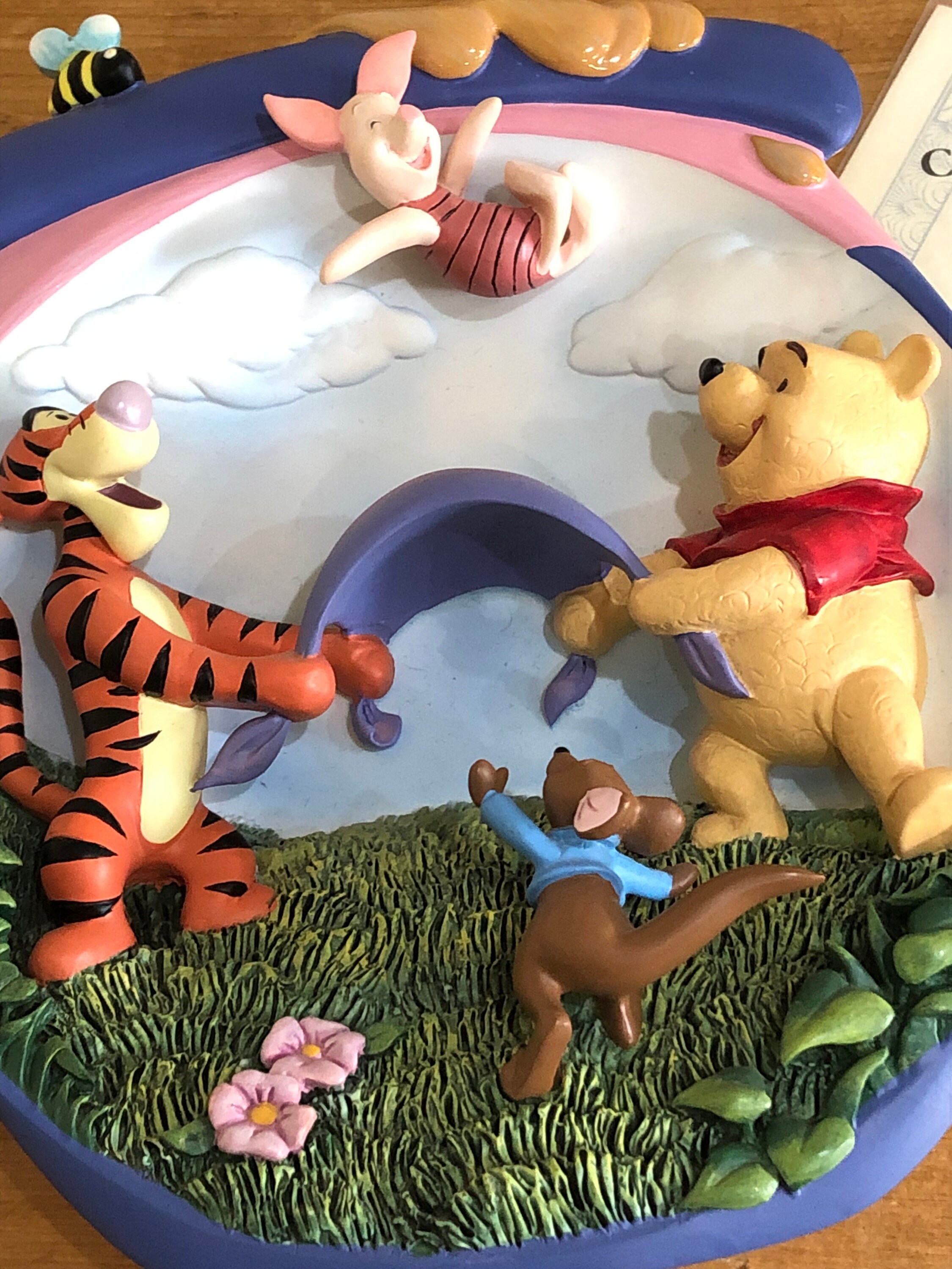 Pooh's Honeypot Adventures Sculptural Plate, Hip Hip Poohray