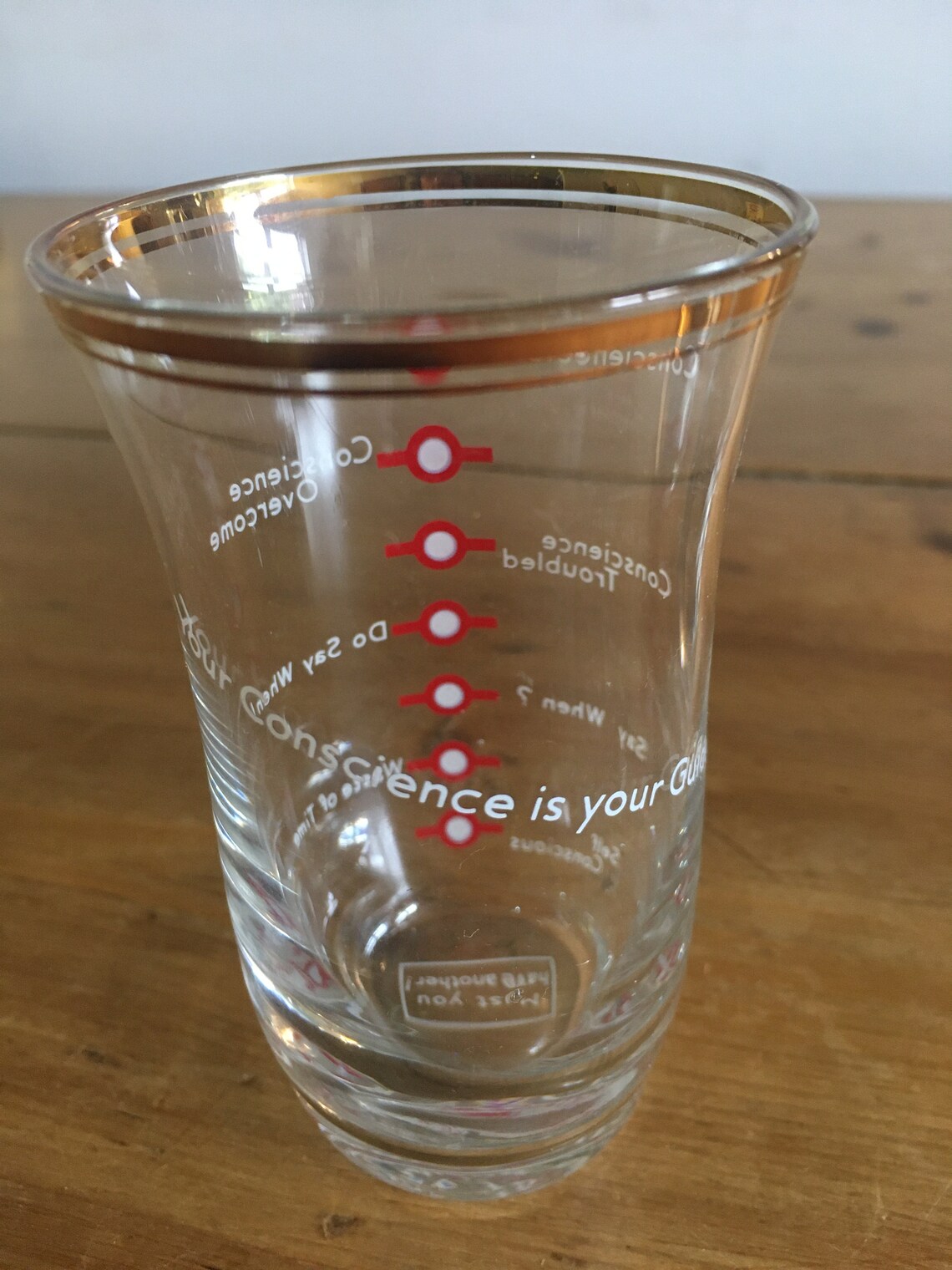 Boxed Set of Four Novelty Drinking Measurement Scale Glasses Etsy