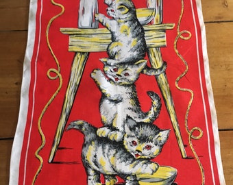 Vintage Cat Tea Towel