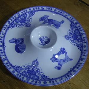 Spode Edwardian Childhood Blue and White Egg Cup Plate