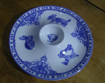 Spode Edwardian Childhood Blue and White Egg Cup Plate