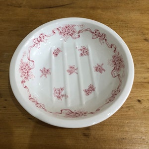 Fitas, saboneteira floral rosa Laura Ashley