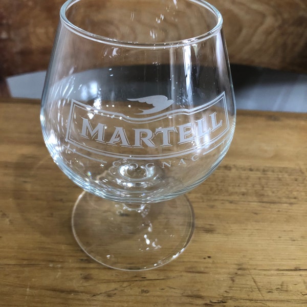 An ARC Martell Cognac Stemmed Snifter Glass