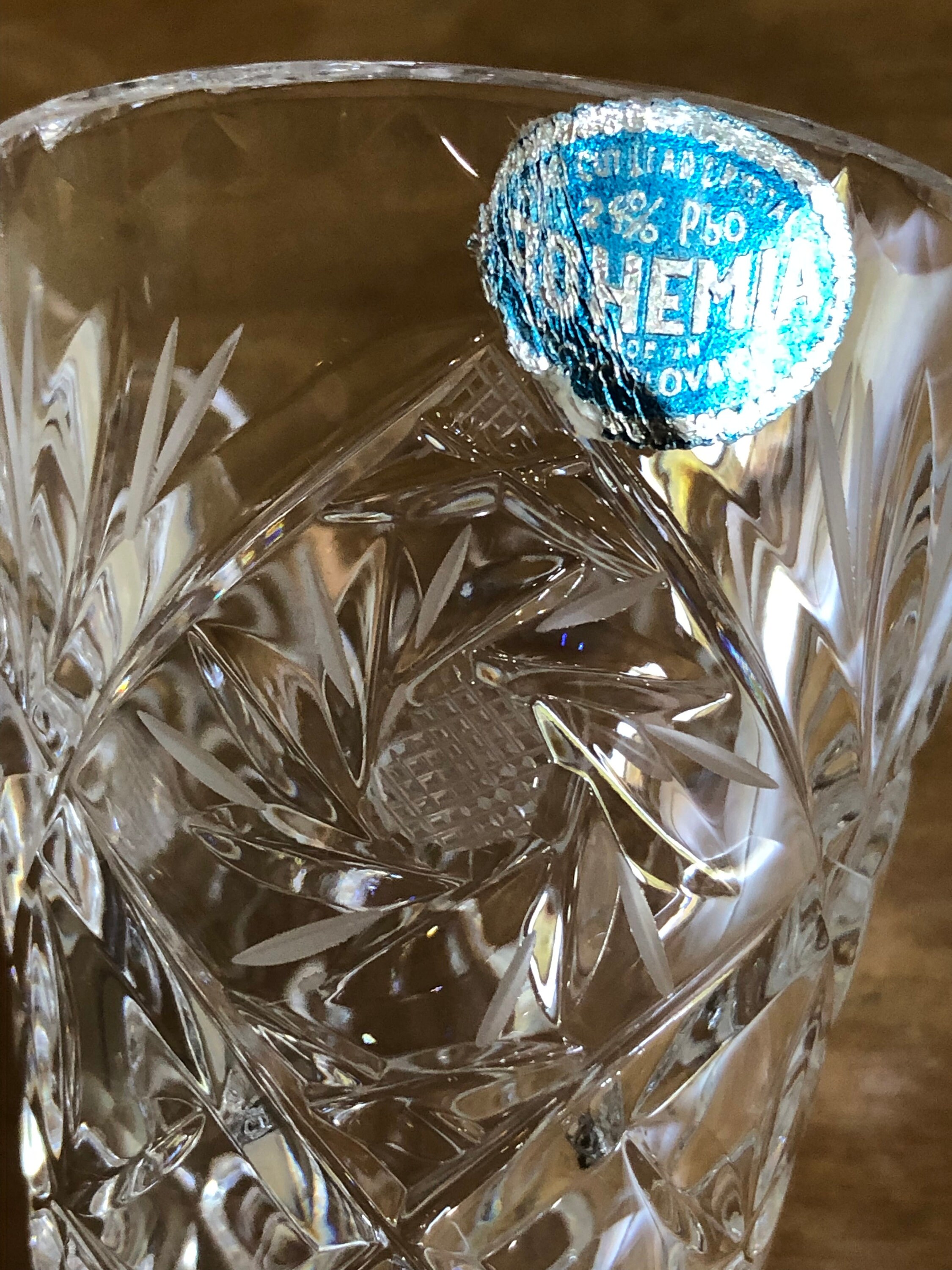 ボヘミア ハンドカット 鉛クリスタル花瓶 - Etsy 日本