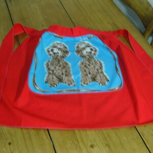 Vintage St Michael's Dog half apron