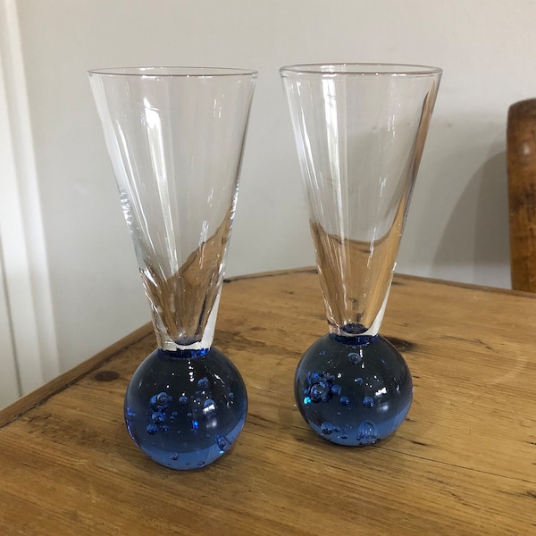 Bubble Base Drinking Glasses Etsy Canada