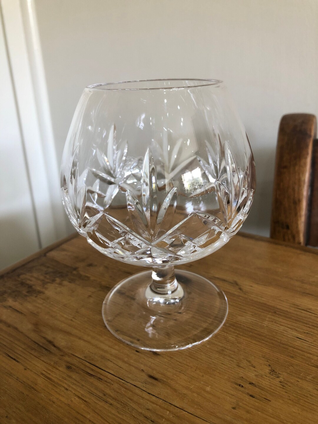 Cut Glass Stemmed Cognac Brandy Glass Etsy