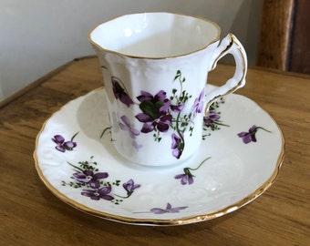 Hammersley Victorian Violets from England's Countryside Coffee Cup and Saucer