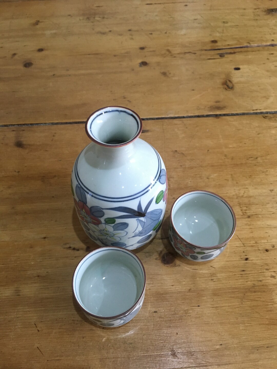 Japanese Porcelain Sake Set Etsy
