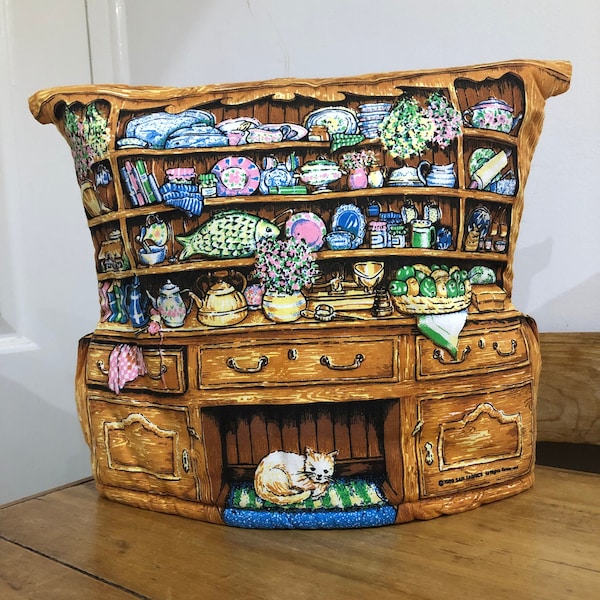 Sari Fabrics Welsh Dresser and Cat Tea Cosy