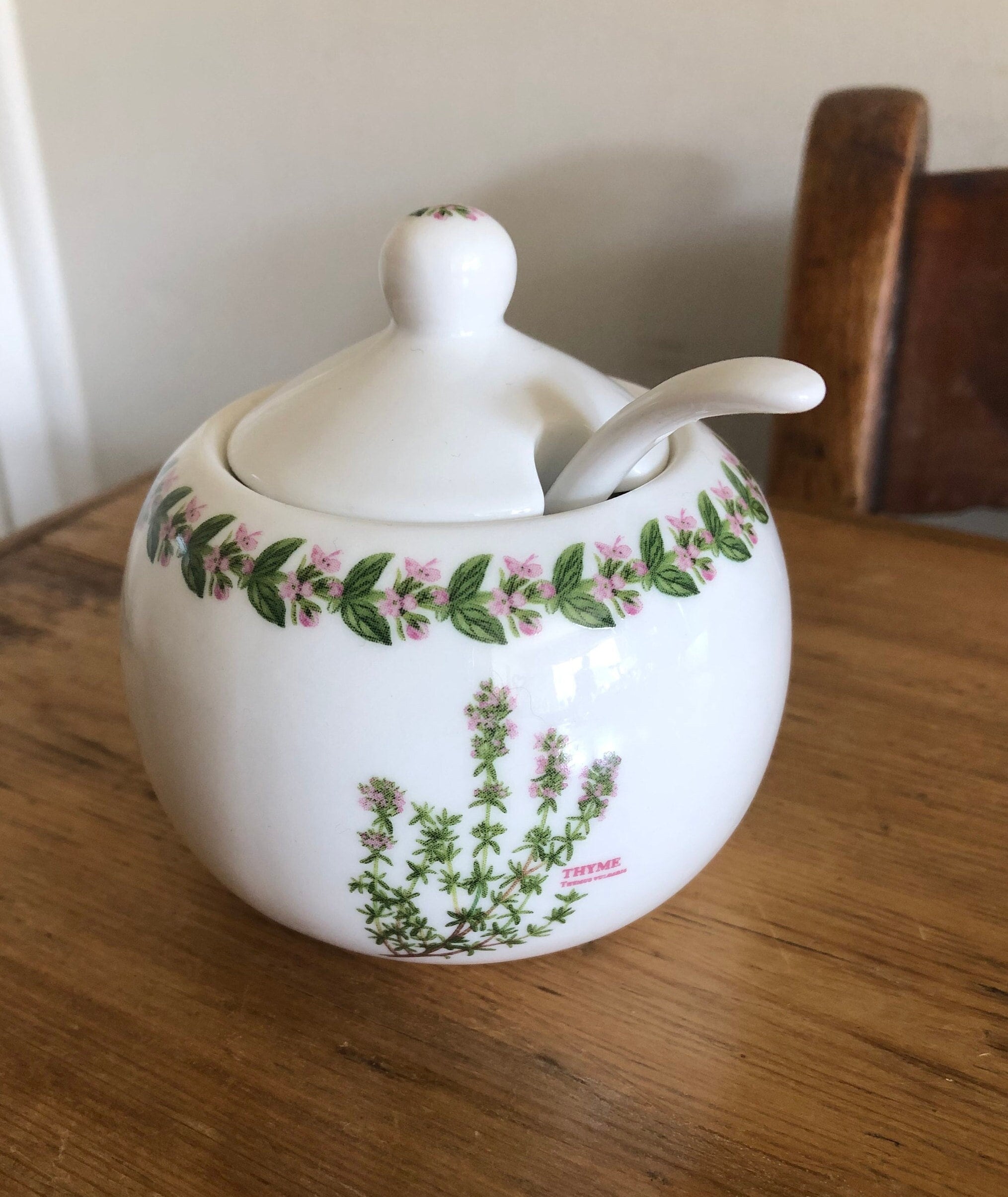 valiem limited pot S WHNURSERY別注 Maxwell Williams Fragrant Garden, Thyme, Lidded Preserve / Sugar