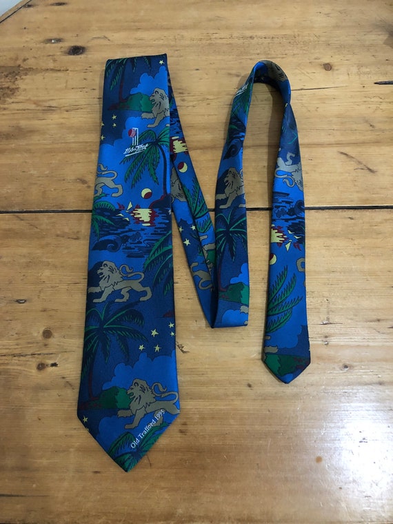 Tie Rack Old Trafford 1995 100th Test Cricket Tie Gem