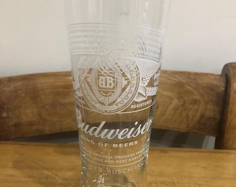 Budweiser Lager Beer Tall Pint Glass