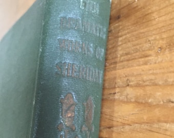 The Plays of Richard Brinsley Sheridan Antique Book