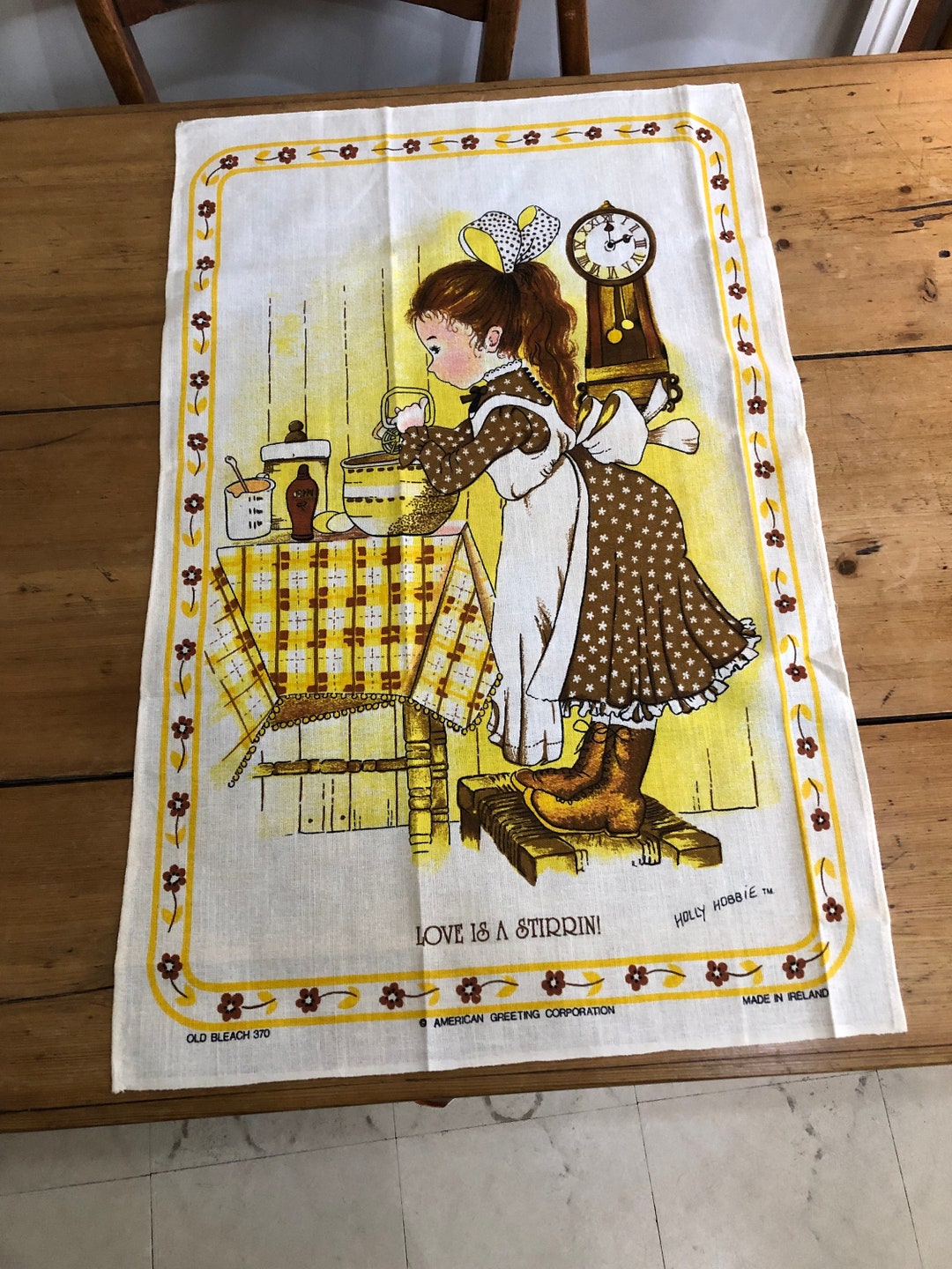 Holly Hobbie, Love is a Stirrin', Tea Towel - Etsy Israel