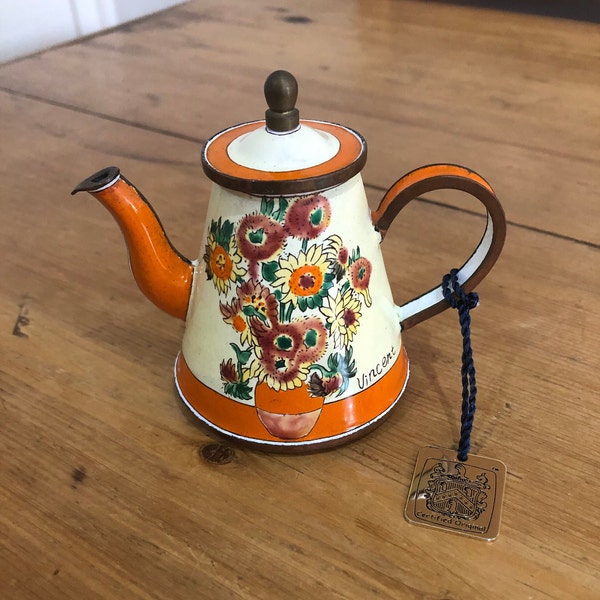 Van Gogh 'Sunflowers' Miniature Enamel Teapot