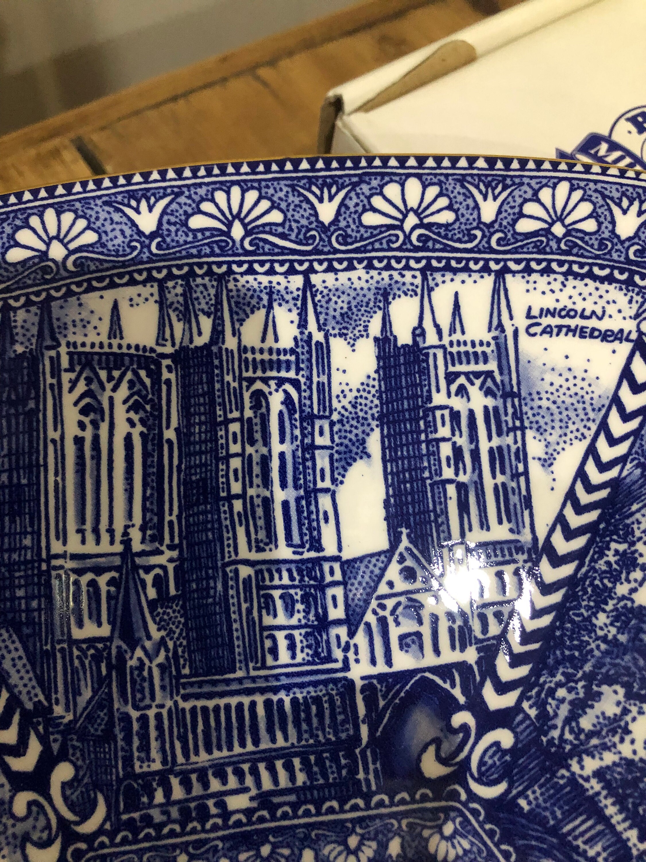 Ringtons Millennium Celebration Blue and White Year 2000 Plate