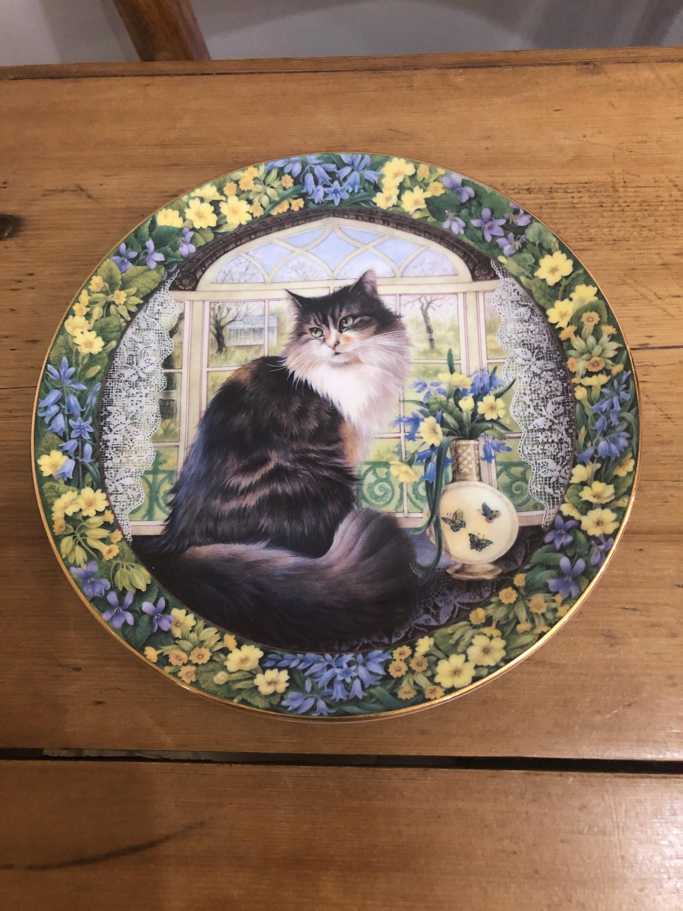 RW社　レスリーアンアイボリー 【Rachael's Cat Blue 】飾り皿 Lesley Anne Ivory Cat - Etsy Denmark