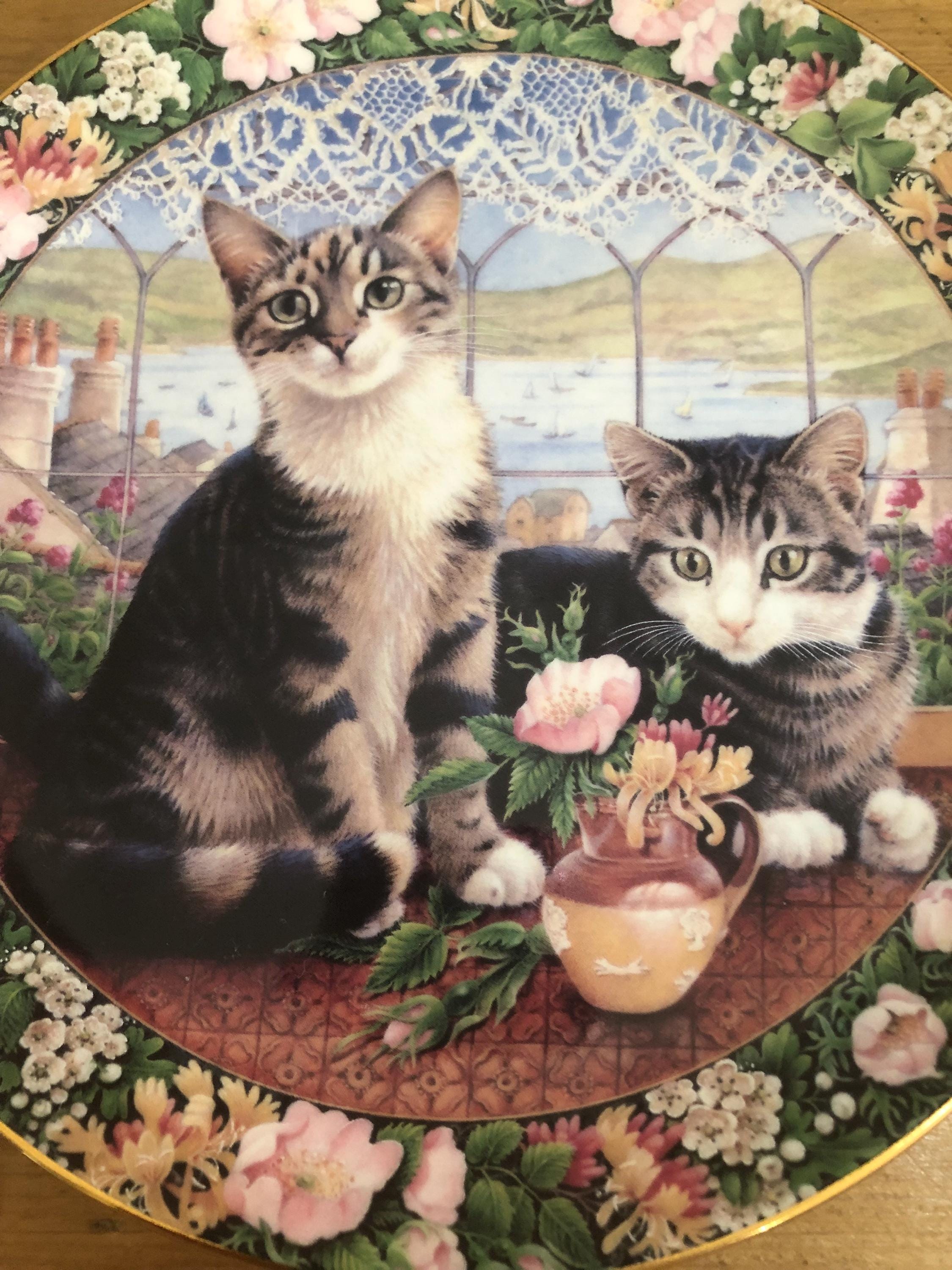 Royal Doulton, Lesley Anne Ivory, Cats in the Window Plate, Harry