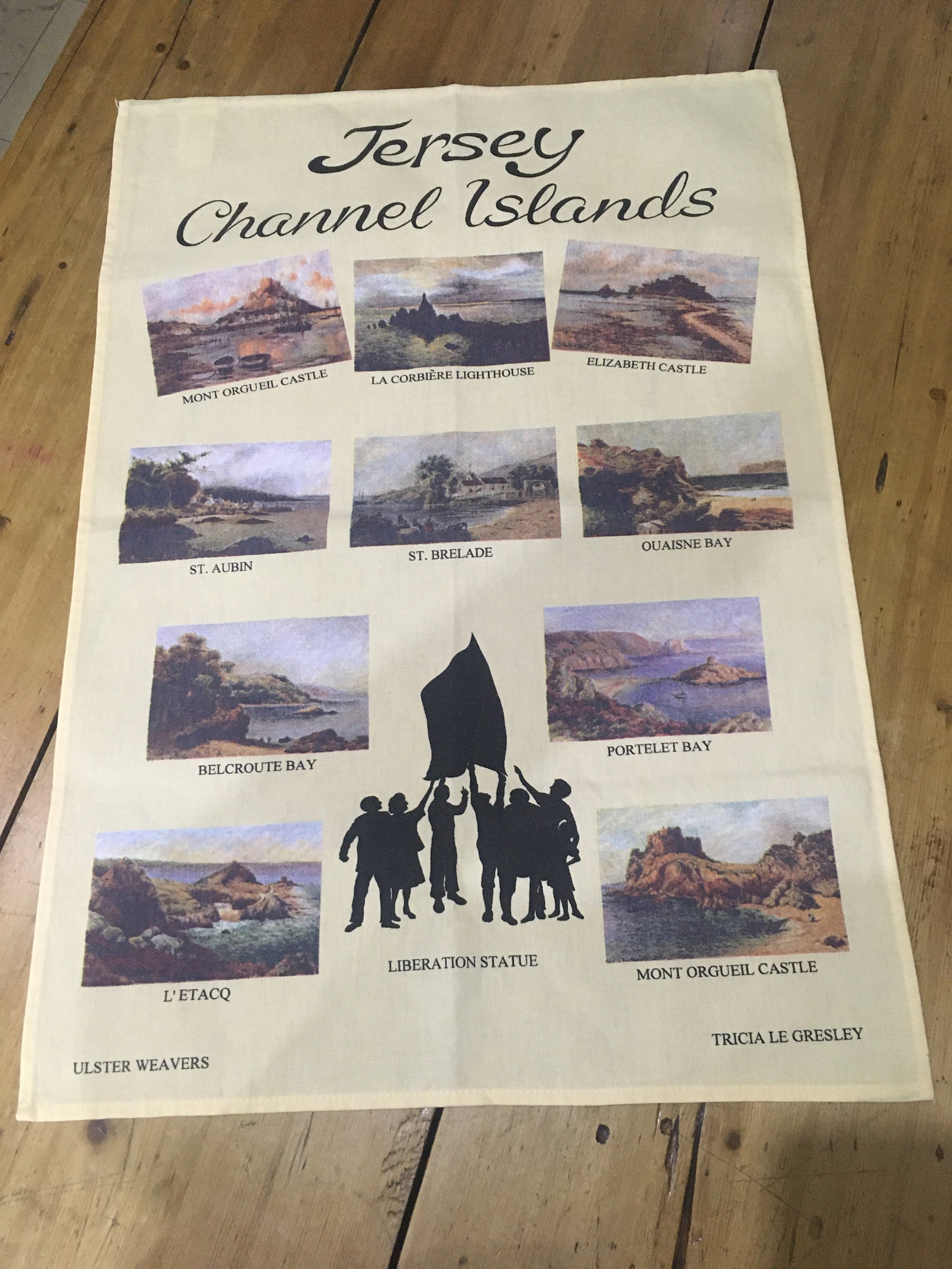 Ulster Weavers Jersey, Channel Islands Souvenir Tea Towel