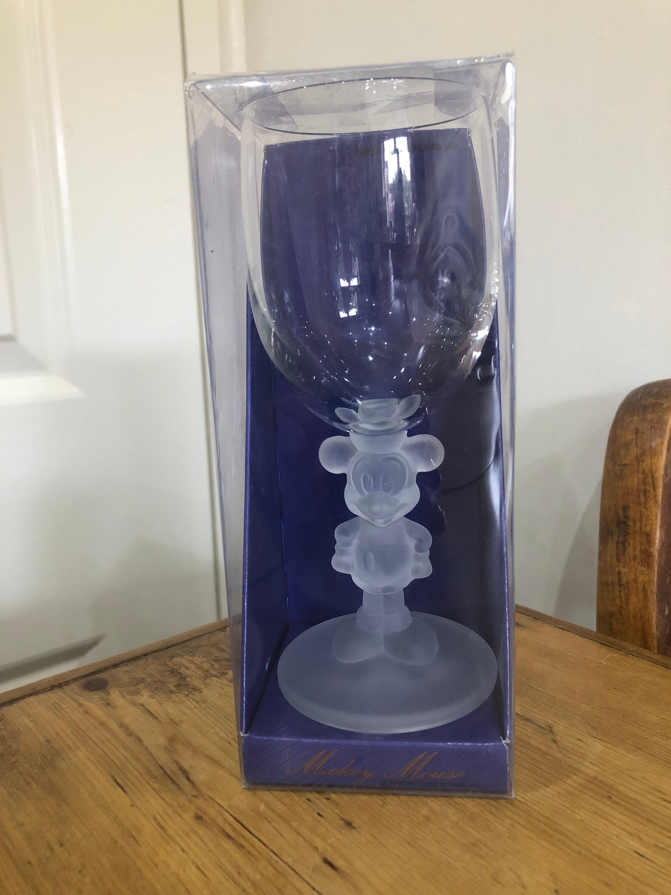 Vintage Mickey Mouse Wine Glass - Etsy