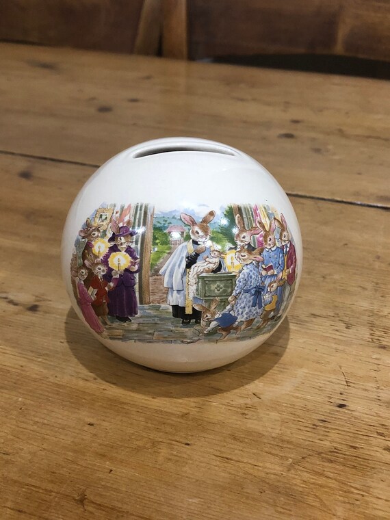 Royal Doulton Bunnykins Child's Money Box Christening Gift Etsy