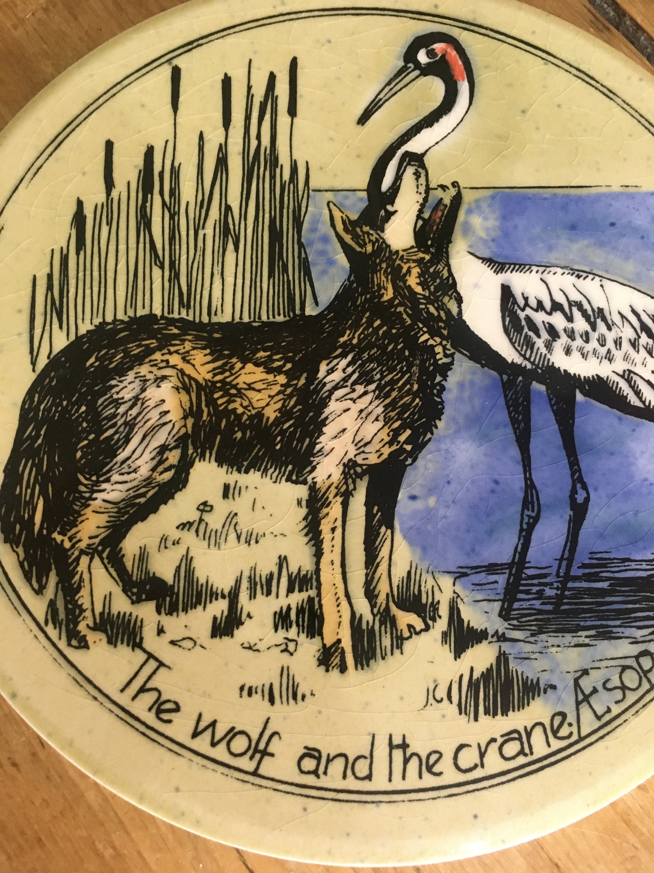 Vintage H & R Johnson Aesop Fables the Wolf and