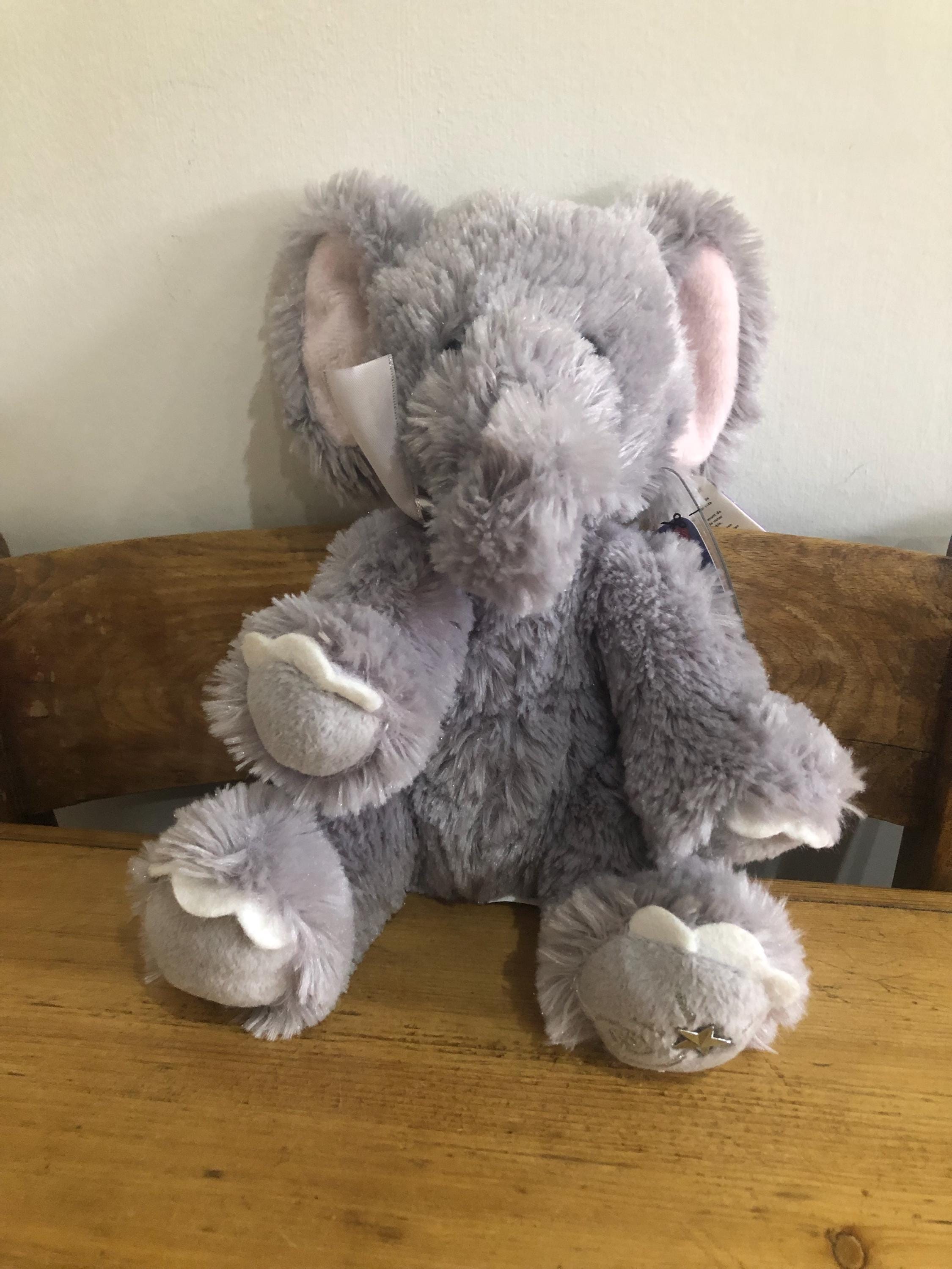 Shining Stars Russ Berrie Grey Elephant Plush Cuddly Toy - Etsy