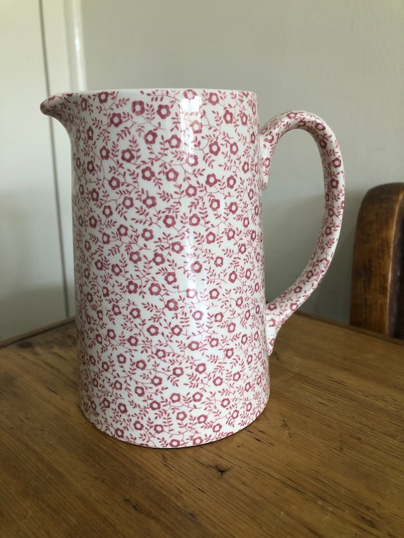 Burleigh Felicity Pink and White Floral Pattern Pint Jug - Etsy