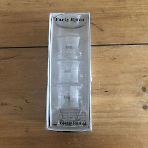 Set of Four Kosta Boda SEA Glasbruk Party Bjorn Glasses by Bjorn Ramel