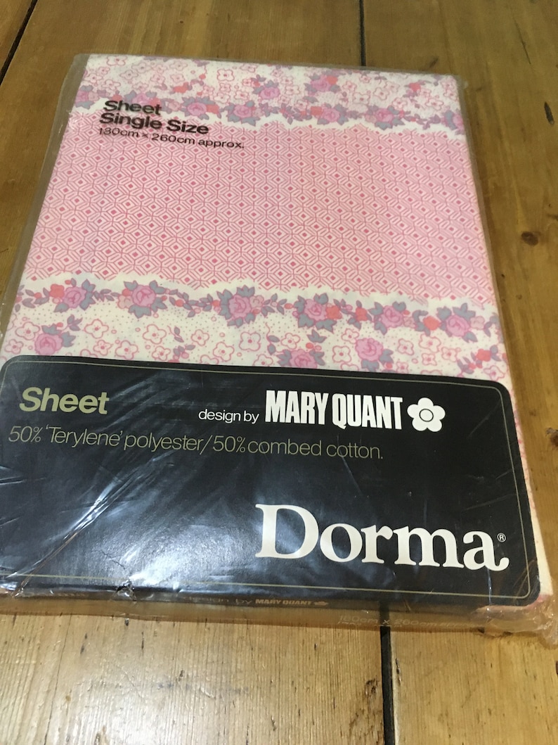 Vintage Dorma Mary Quant Floral Single Bed Sheet Etsy UK