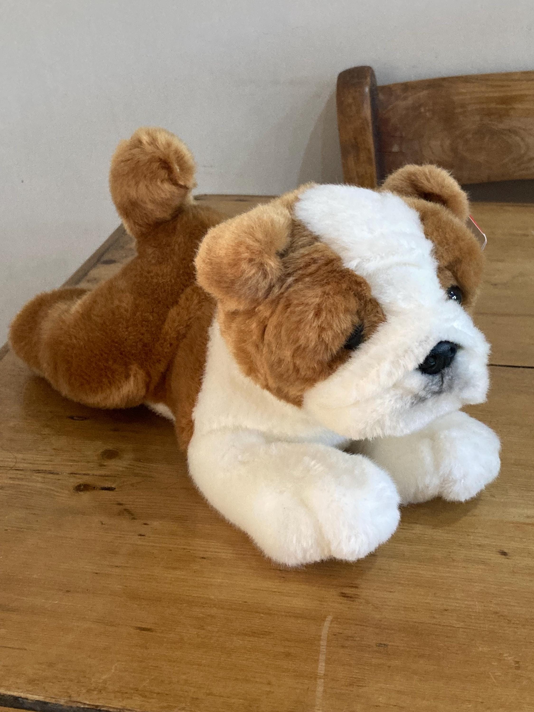 Vintage plush bulldog - Etsy 日本