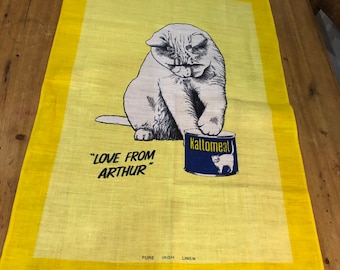 Kattomeat Cat Food Advertisement Tea Towel