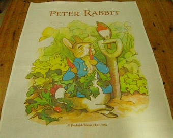 Peter Rabbit Linen Tea Towel the World of Beatrix Potter Frederick ...