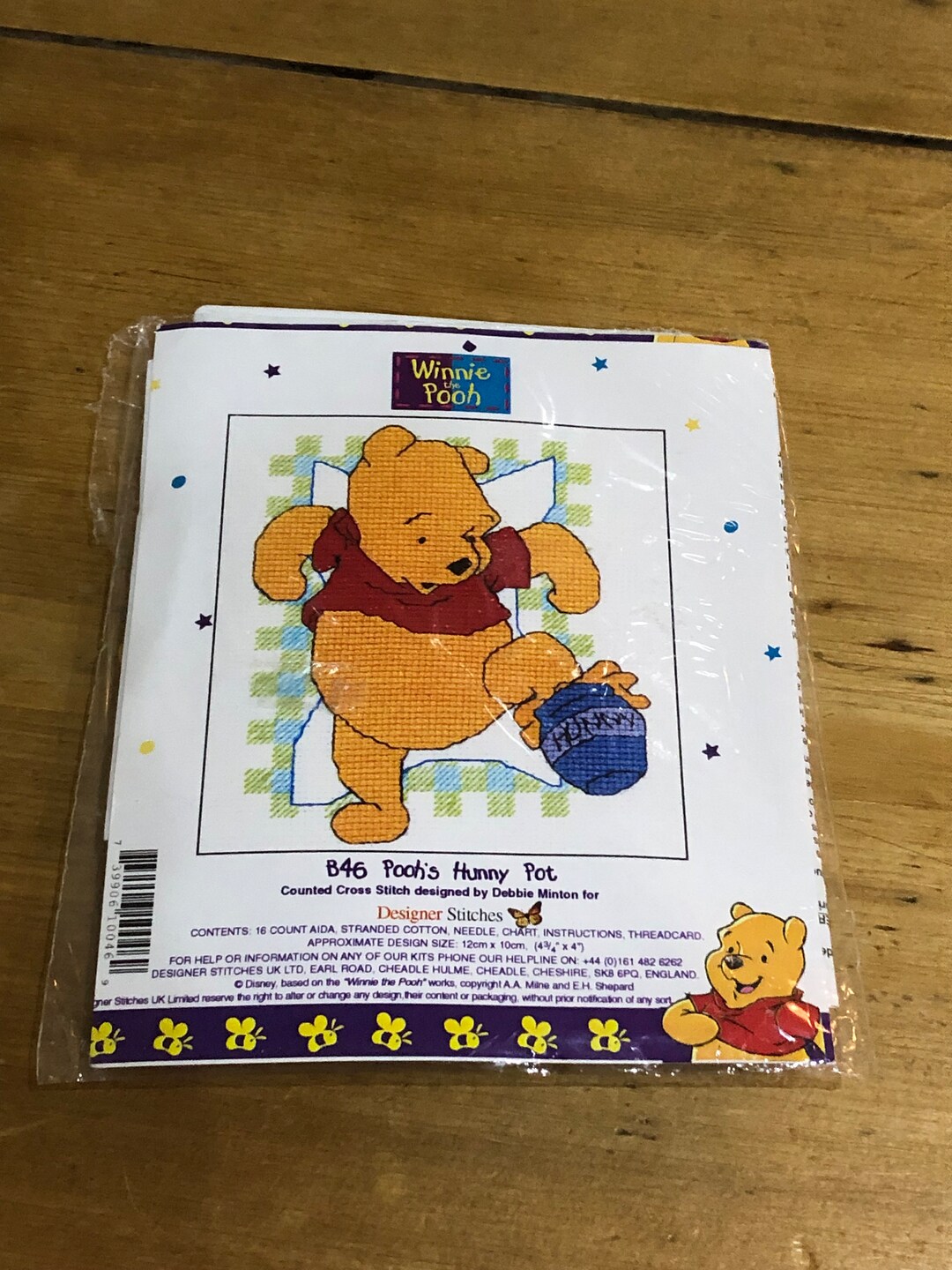 Disney Winnie the Pooh Cross Stitch Kit, B46, Pooh's Hunny Pot Etsy
