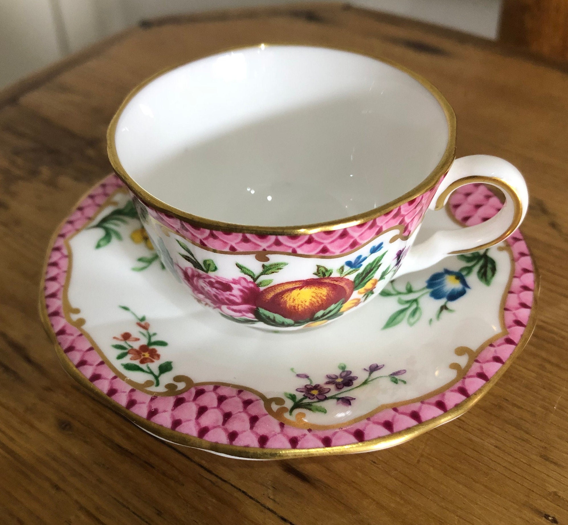 ROYAL WORCESTER カップ＆ソーサー 大ゴルフイギリス製 上回り