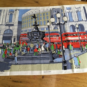 Vintage Ulster Eros Piccadilly Londen theedoek