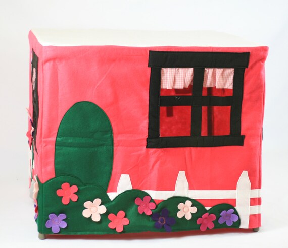 My Little Pink Cottage Card Table Fort Etsy