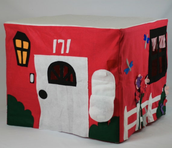 My Little Pink Cottage Card Table Fort Etsy