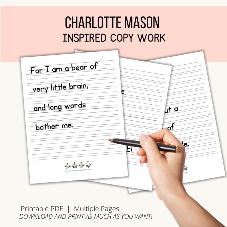 Charlotte Mason Printable Copywork - Il 794xN.4760236654 Fym7 
