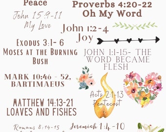 Bible journaling stickers - printable- perfect for Lectio Divina  ***Digital Download***